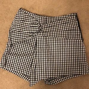 gingham skort
